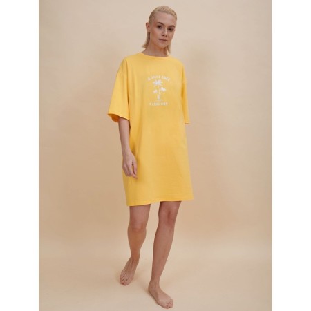 Female dress, size m, yellow color-5