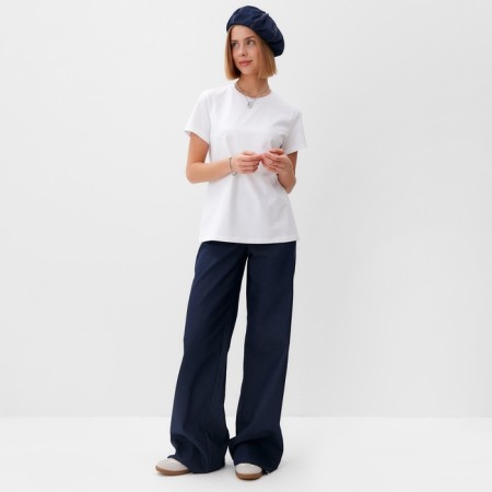 Women's T-shirt Minaku: Exclusive Print Goose Color White, rr 46-2
