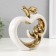 Souvenir ceramics "Two birds on an apple" White with gold 7x22x22.5 cm