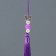 Textile suspension, metal "butterfly" purple 1x1.2x16.5 cm