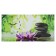Carty watch is wall-mounted, on canvas, interior, silent "flowers and stones", 40 x 76 cm