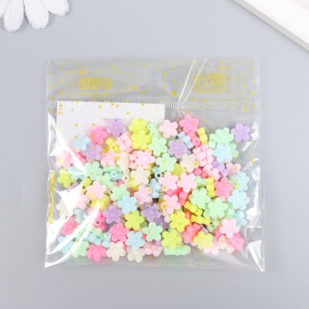 Beads for creativity plastic "Pastel colors" set 20 grams 0.9x0.9x0.5 cm-2