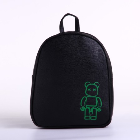 School backpack of artificial leather "Neon" 27x23x10 cm-2