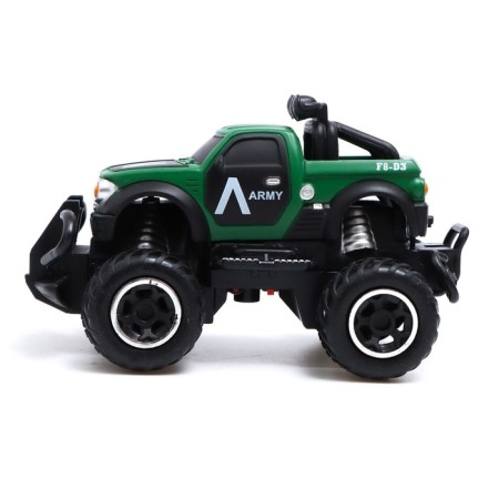 Army radio -controlled jeep, works on batteries, green color-1