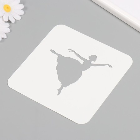 Plastic stencil "Dancer", 15x15 cm-1