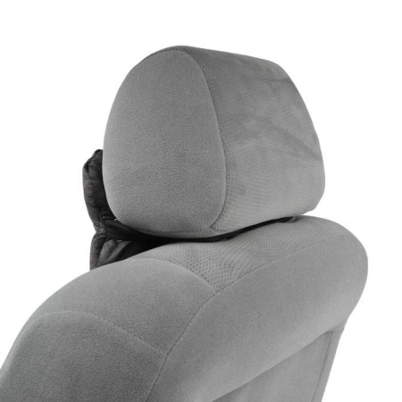 Pillow car bone, on the headrest, velor, black, rhombus, 16x24 cm-5
