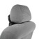 Pillow car bone, on the headrest, velor, black, rhombus, 16x24 cm