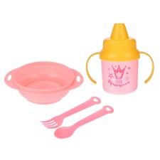 A set of children's dishes “Our Princess”, 4 subjects: plate, jerk, spoon, fork, from 5 months.