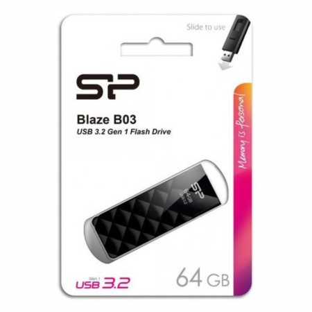 USB flash drive 64 GB Silicon Power Blaze B03 Black USB 3.0 SP064GBUF3B03V1K