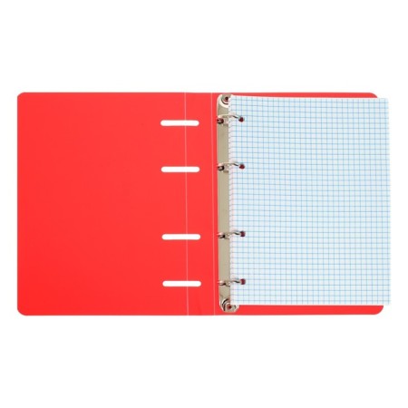 Notebook on rings A5 120 sheets in Calligrata Called Red, Plastic Cover, OFSET block-3