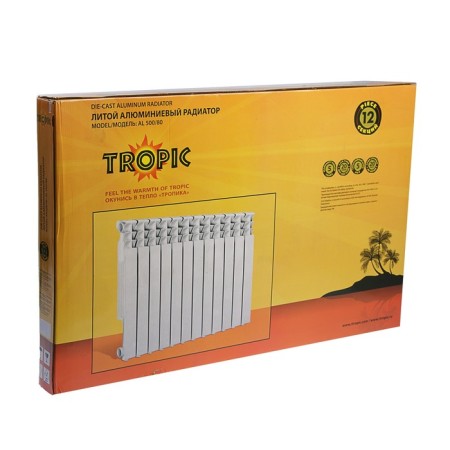 Aluminum radiator Tropic, 500 x 80 mm, 12 sections-9