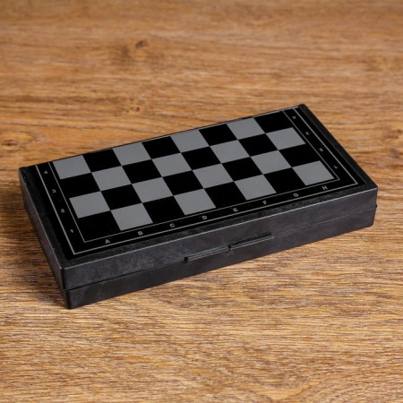 Board game 3 in 1 "Call": backgammon, chess, checkers, magnetic board 19 x 19 cm-8