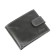 Button purse, 1 department for bills, for coins, for credit cards, black pulp