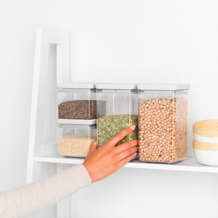 Rectangular container Brabantia Tasty Colours, light gray color, 2.5 liters-5