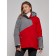 Ski jacket women's winter, size 56, red color