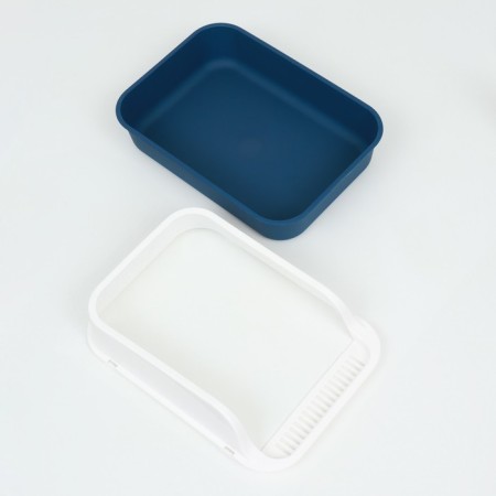 Toilet with an side, 40x29x15 cm, blue-9