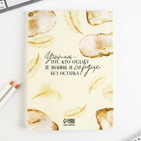 Gift set “Teacher inspires”: A5 diary, 96 sheets and soft-tach handles-8