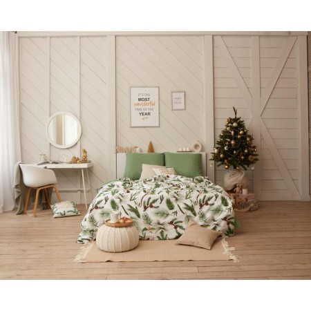 New Year. Bed linen "Ethel" 2 spruce branches 175*215 cm, 200*220 cm, 70*70 cm - 2 pcs-5
