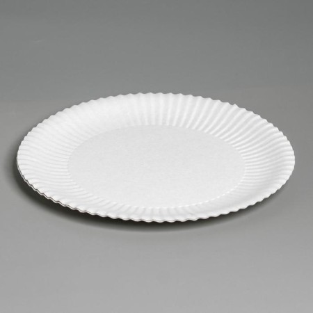 Disposable plate "white" cardboard, 17 cm