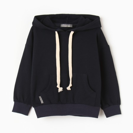 Sweatshirt for boys, launched, dark blue color, height 116 cm