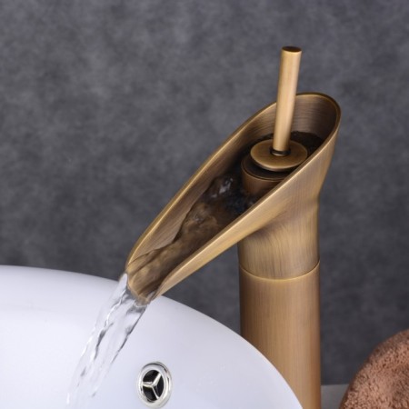 Bronze de Luxe 10101 shell mixer, cascading, single -rose, brass, bronze-6