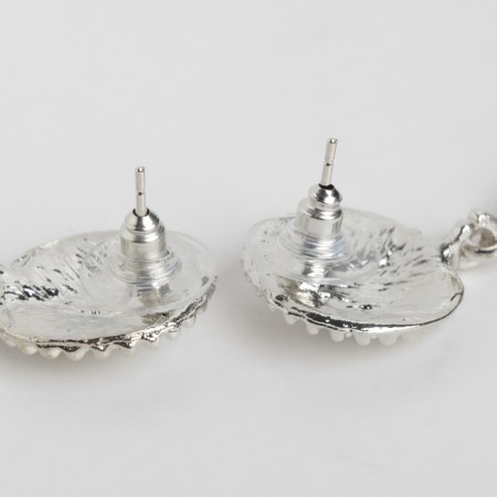 Earrings Metal "Barbados" drops, color silver-2