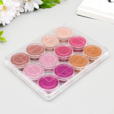 Glass Microb and Pink and purple shades of mix 1 jar = 10 g = 1 set