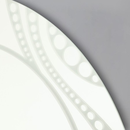 Mirror, wall -mounted, with sandblasting graphics, 70 x 70 cm-1