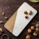 Magistro Marble, 30 × 15 cm, from marble and acacia, white color, white