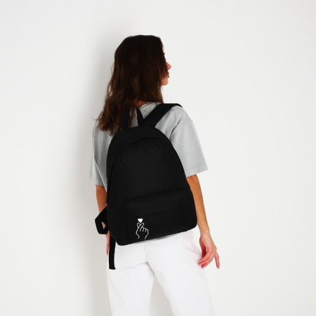 Backpack school youth Like, 29x12x37 cm, lightning department, external pocket, black color-8