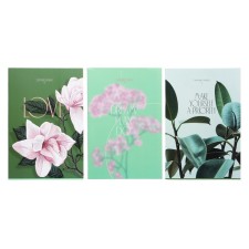 A4 notebook, 80 sheets in the Flora cage, cover coated cardboard, matte lamination, mix