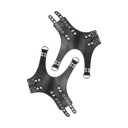 Suspension Pecado BDSM, "rude" with eyelets, genuine leather, black-4