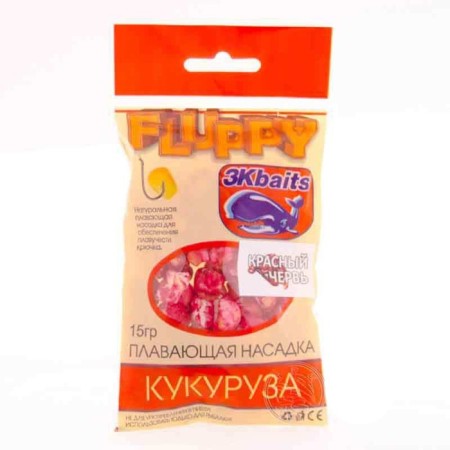 Air corn Fluppy "Red Worm", 15 g