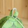 Bath cap with print "Wood Dragon", green, polyester felt