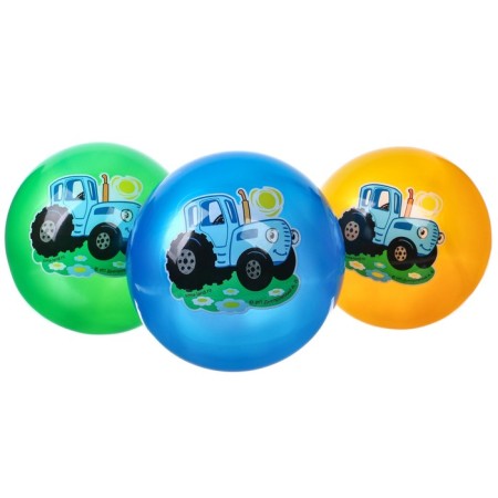 Children's ball, blue tractor, diameter 22 cm, 60 g., Mix colors-1