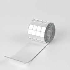 Mirror mosaic adhesive, 1 × 1 cm, 4 rows 4 cm × 1 m, silver glass