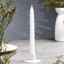 Candle twisted, 2.3x 24.5 cm, 5 hours, 50 g, white