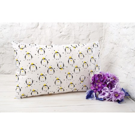 Pillowcase, size 40 × 60 cm, calico, penguin print