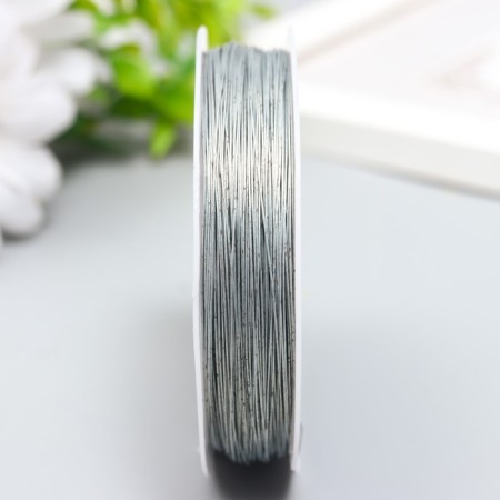 Wire for beads d 0.3 mm, silver steering. 50 m-1