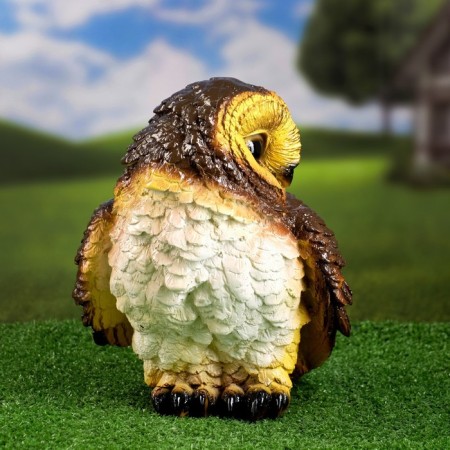 Garden figure "Owl" brown, 22x24x26cm-1