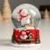 Souvenir Polystone Water Ball "White Bear on Snowboard" 7x8x9 cm