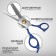 Filive scissors with an emphasis “Premium”, blade - 6.5 cm, silver/blue color