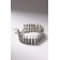 Bracelet with rhinestones "Illusion" drops, white color in silver