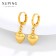 Earrings Metal Xuping Heart, Color Gold