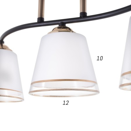 Chandelier 2007/3 E27 60W gold+black 46x12x25 cm Bayerlux-5