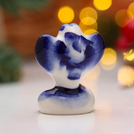 New Year. Souvenir "Gosha middle" 6 × 4.5 cm, gzhel-2