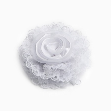 Outlet. Bant for hair on elastic band, white, 6.5 cm, princesses-2