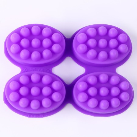 The shape for soap is silicone "massage" 4 pcs., Size 1 pc. - 7.1 × 3.5 × 5 cm-2