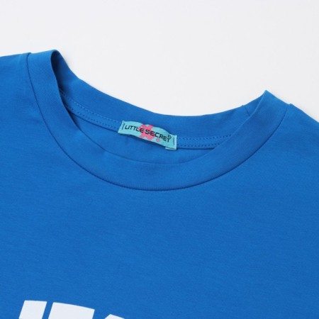 Female T-shirt, bright blue color, Oversize size (42-46)-6
