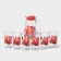 A set of drinking as-decortes, 7 items: a jug of 1.7 liters, glasses 250 ml, 6 pcs